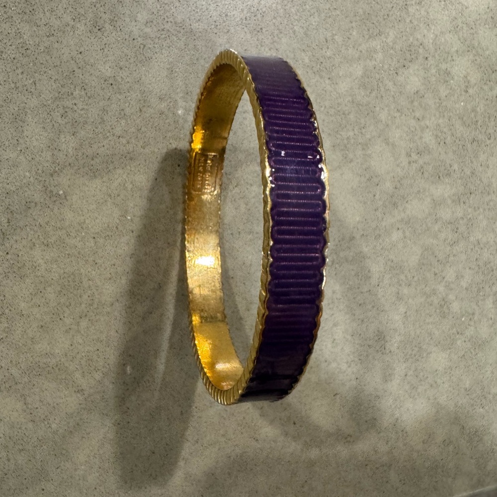 Kate Spade Elegant Purple and Gold Bangle Bracelet